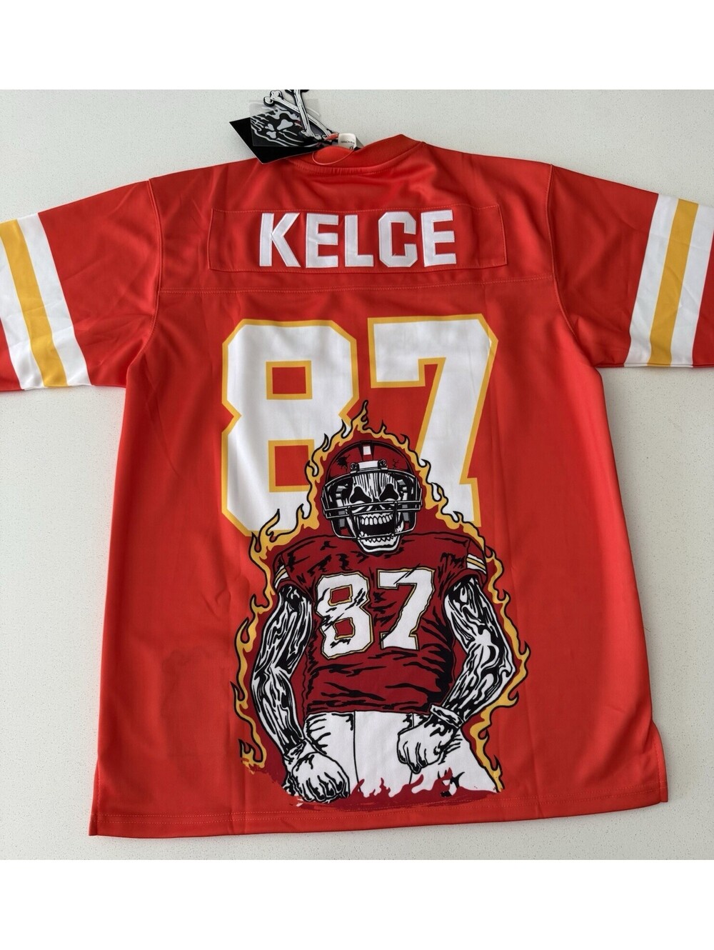 Kansas City Kelce Football Jersey Men's Size Large Brand X Red, New